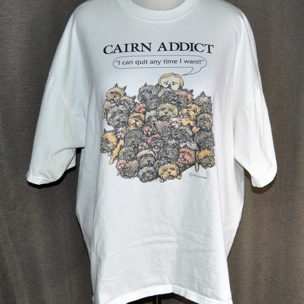 "Cairn Addict" White Short Sleeve T-Shirt